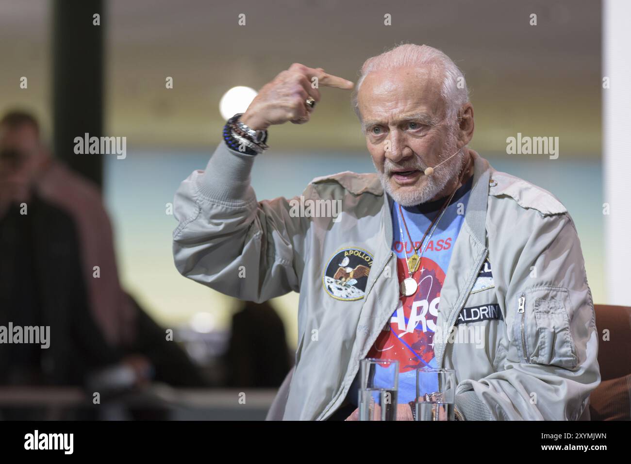 Frankfurt, Deutschland. September 2017. Buzz Aldrin, Astronaut, Apollo 11, spricht über Radwege zum mars: Meine Vision für unsere Zukunft im Weltraum Stockfoto