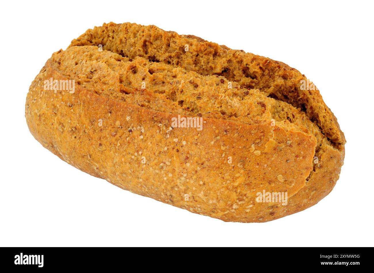 Steingebackener Sauerteig knuspriger Brotblumenbrot mit rotem Roggen-Mehrkorn Stockfoto