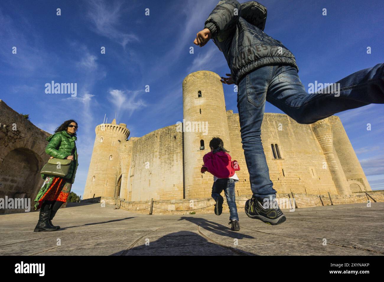 Schloss Bellver (XIV Jahrhundert), Palma, Mallorca, Balearen, Spanien, Europa Stockfoto