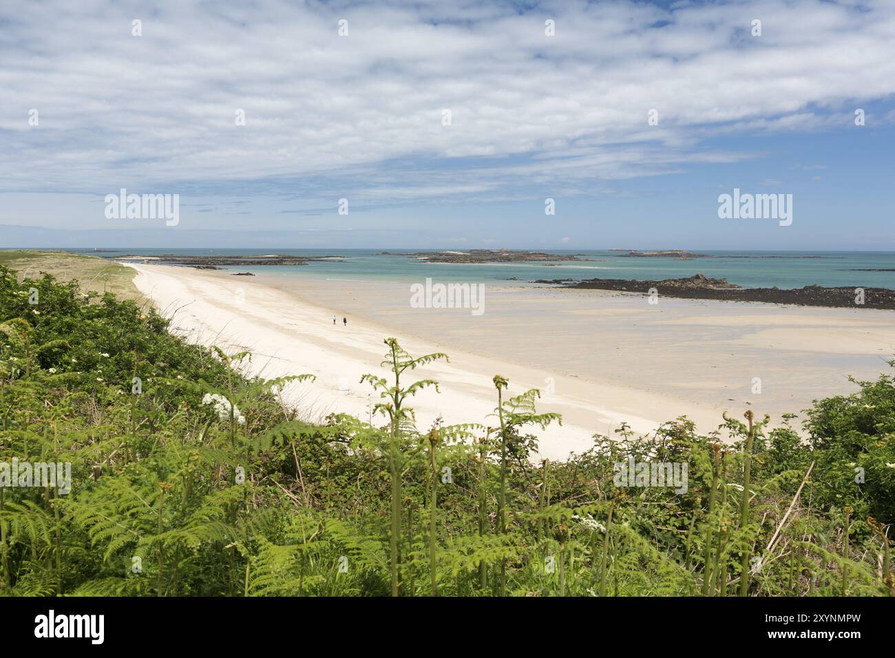 Shell Beach auf der Kanalinsel Herm, Großbritannien Stockfoto