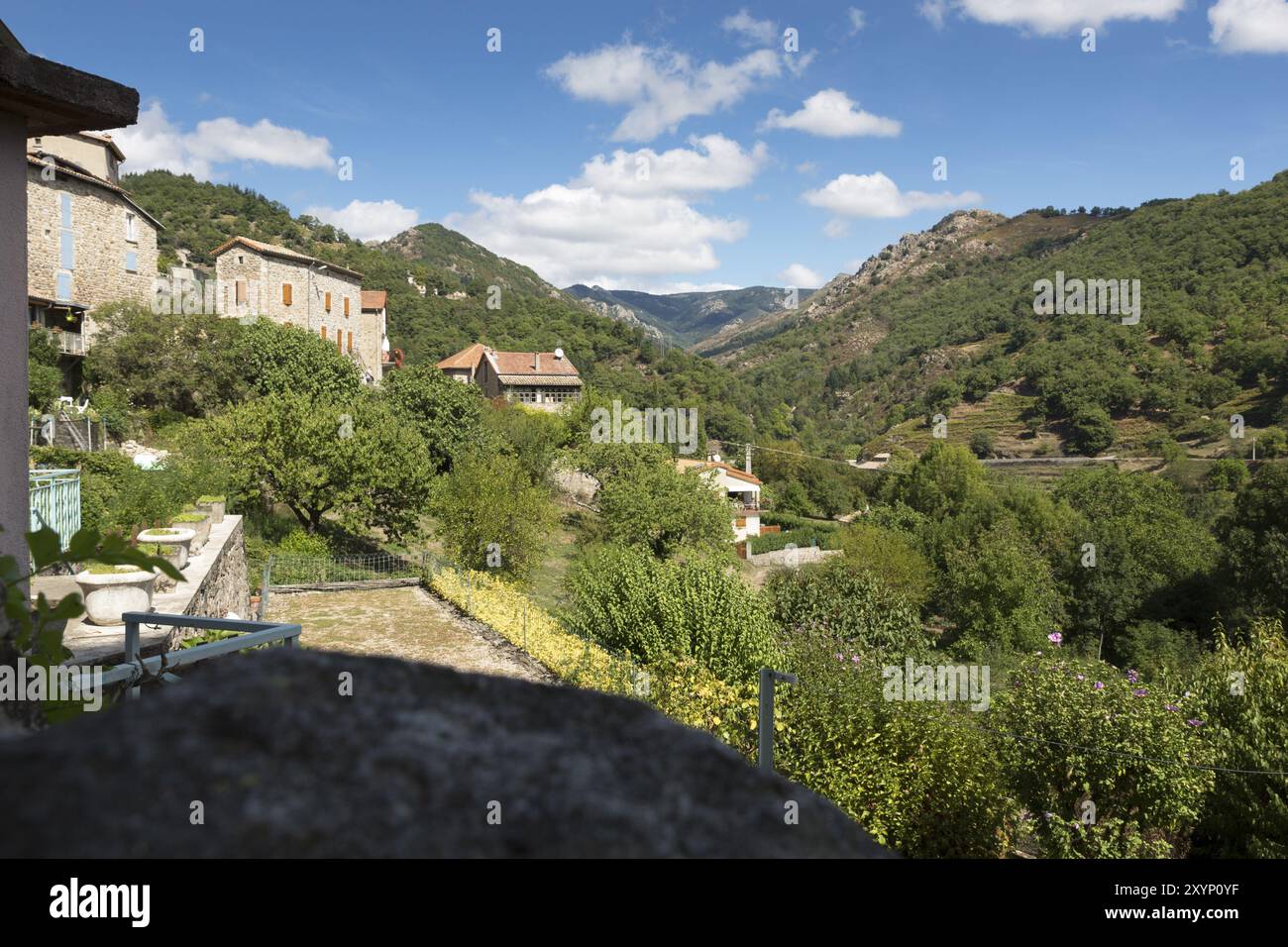 Teil des Dorfes Antraigues, Frankreich, Europa Stockfoto