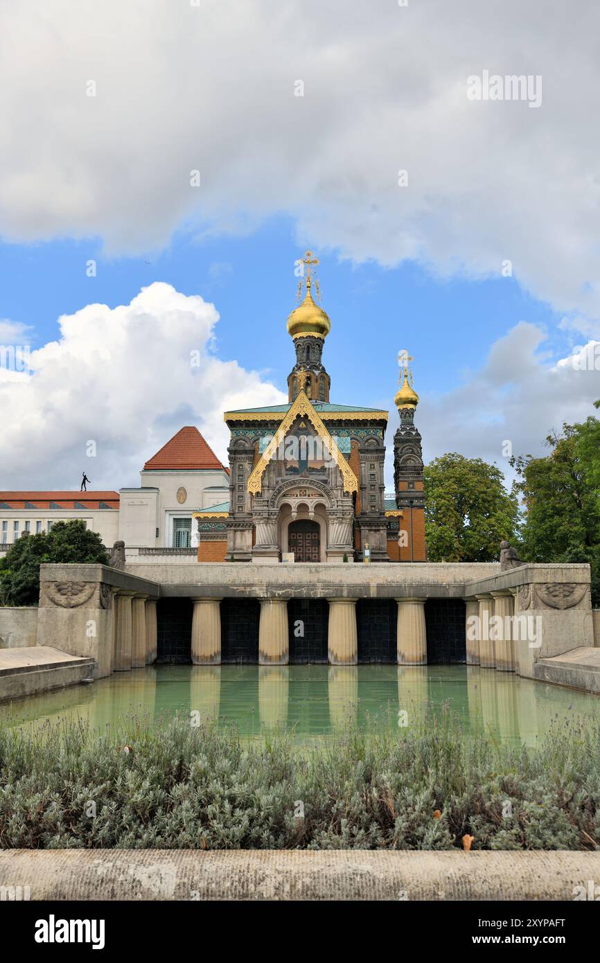 Russische Kapelle Darmstadt Stockfoto