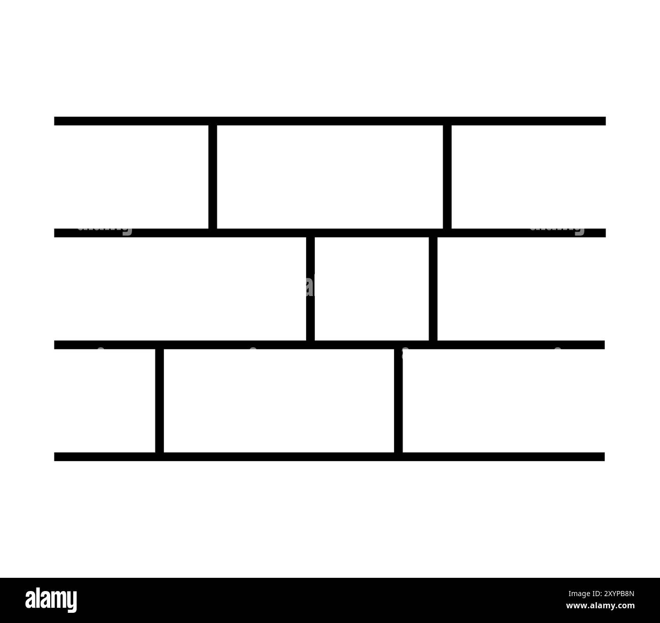 Wandsymbol in Vektor auf weißem Hintergrund Stockfoto