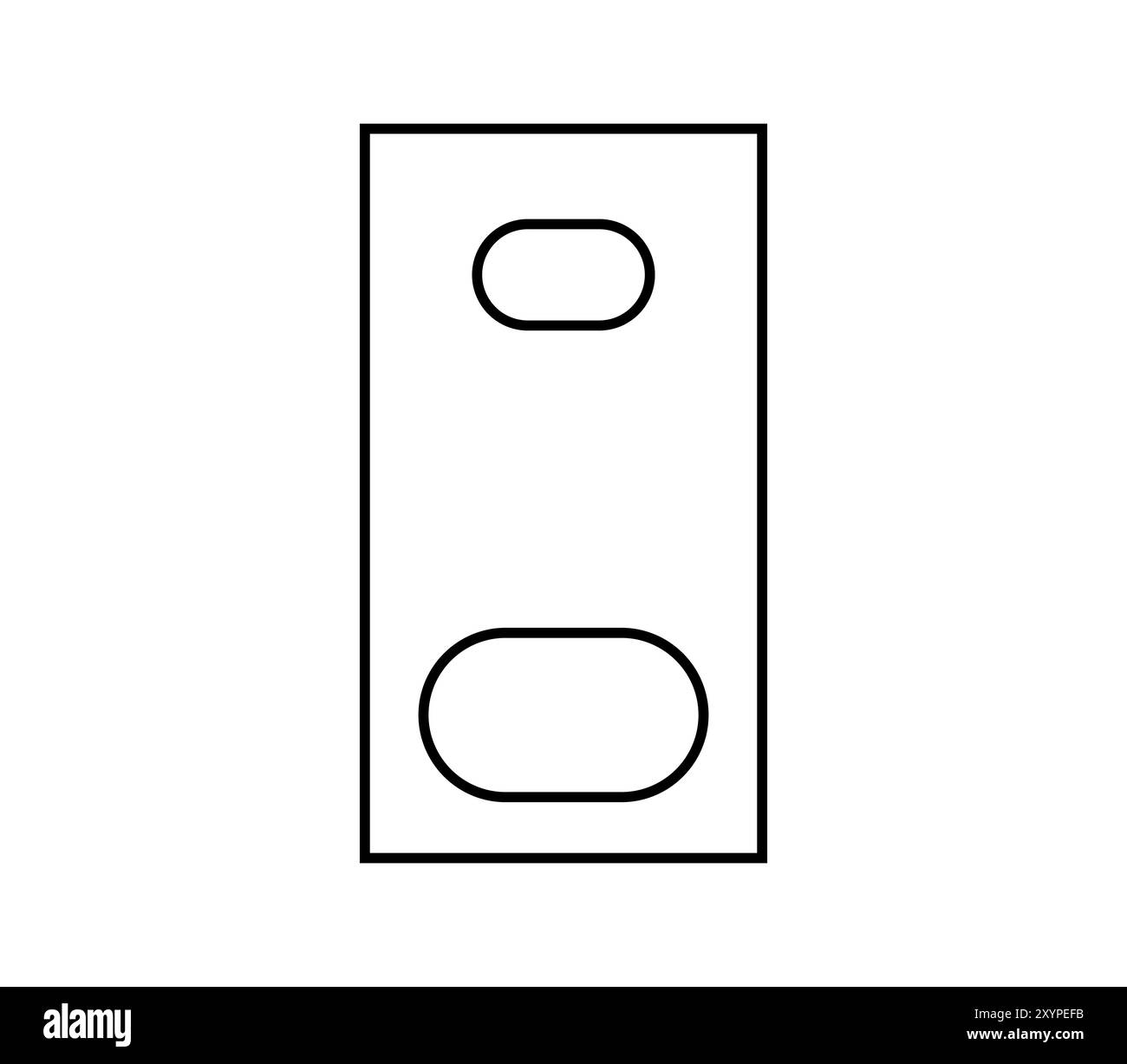 Woofer-Symbol in Vektor auf weißem Hintergrund Stockfoto