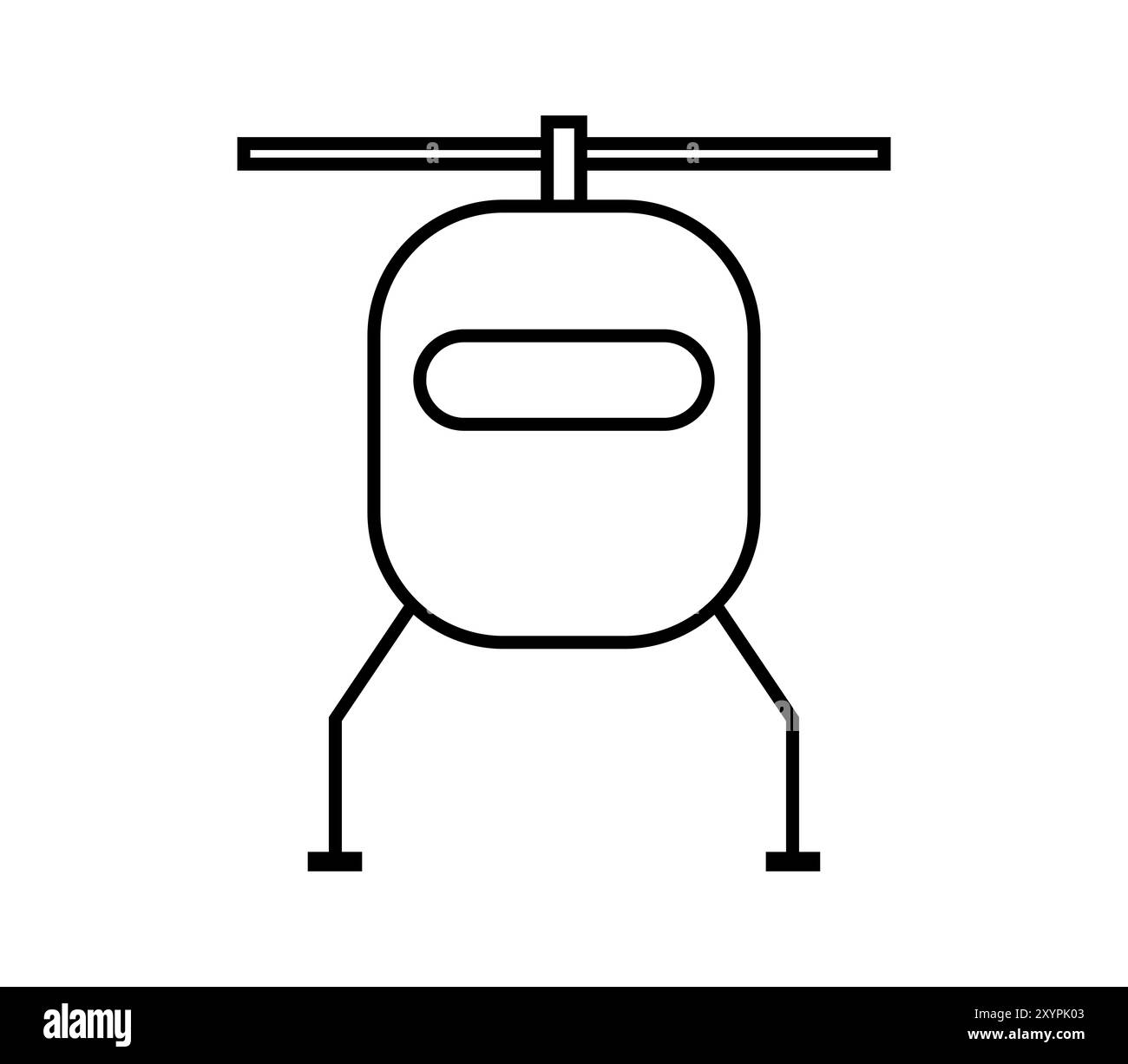 Hubschraubersymbol in Vektor auf weißem Hintergrund Stockfoto