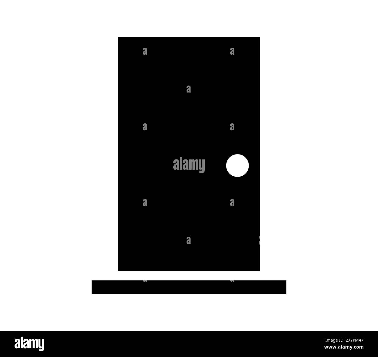 Symbol für die Abrichttür in Vektor auf weißem Hintergrund dargestellt Stockfoto