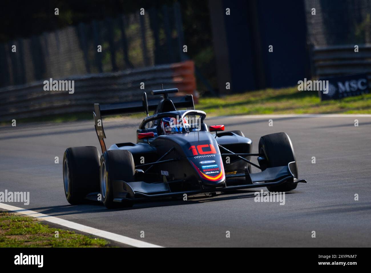 10 STROMSTED Noah (Dan), Campos Racing, Dallara F3 2019, Aktion während der 10. Runde der FIA Formel-3-Meisterschaft 2024 vom 30. August bis 1. September 2024 auf dem Autodromo Nazionale Monza, in Monza, Italien - Foto Diederik van der Laan / niederländische Fotoagentur / DPPI Stockfoto