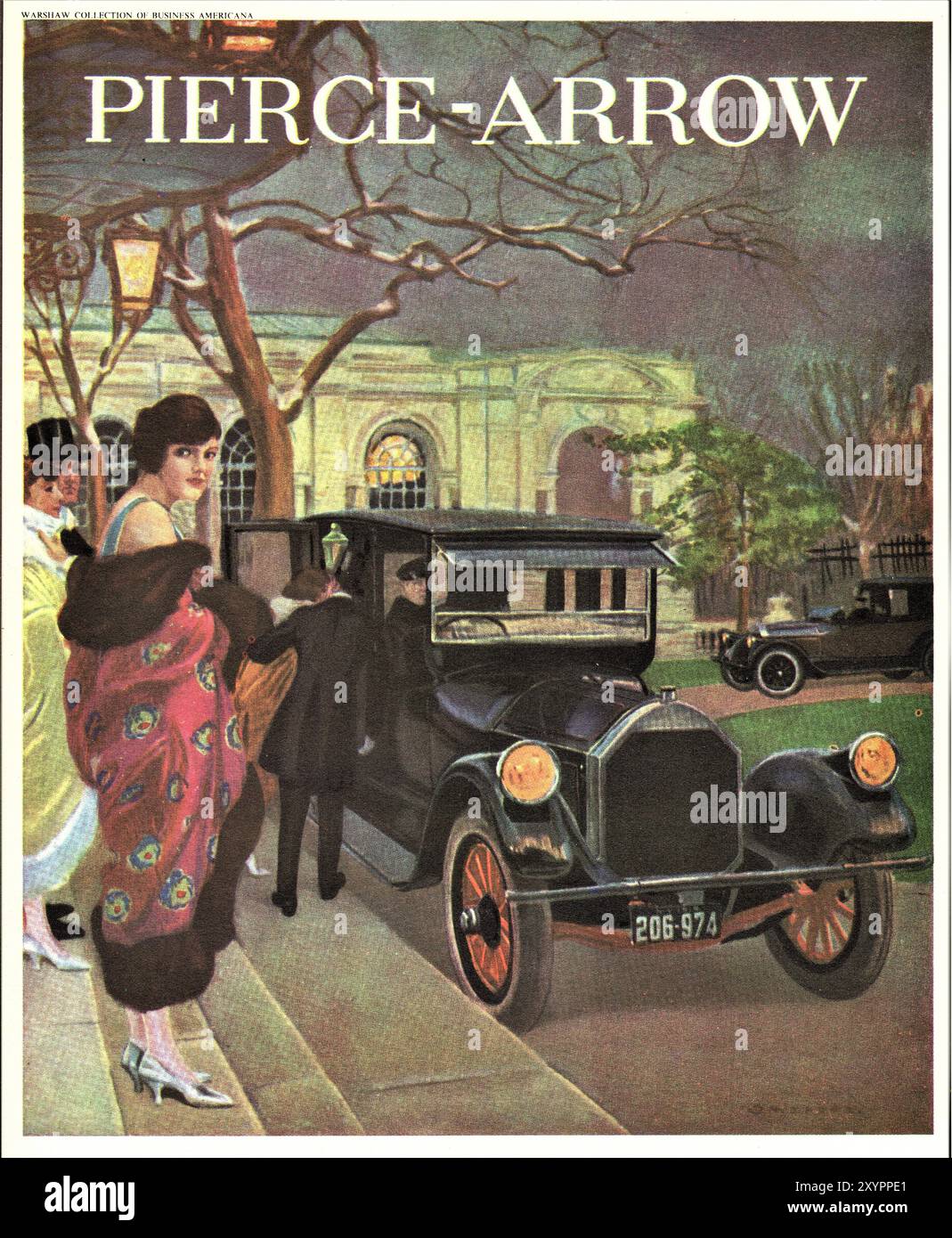 1926 Pierce-Arrow Town Car. Vintage-Werbekunst für Pierce-Arrow Motor Car Co. Von Stockfoto