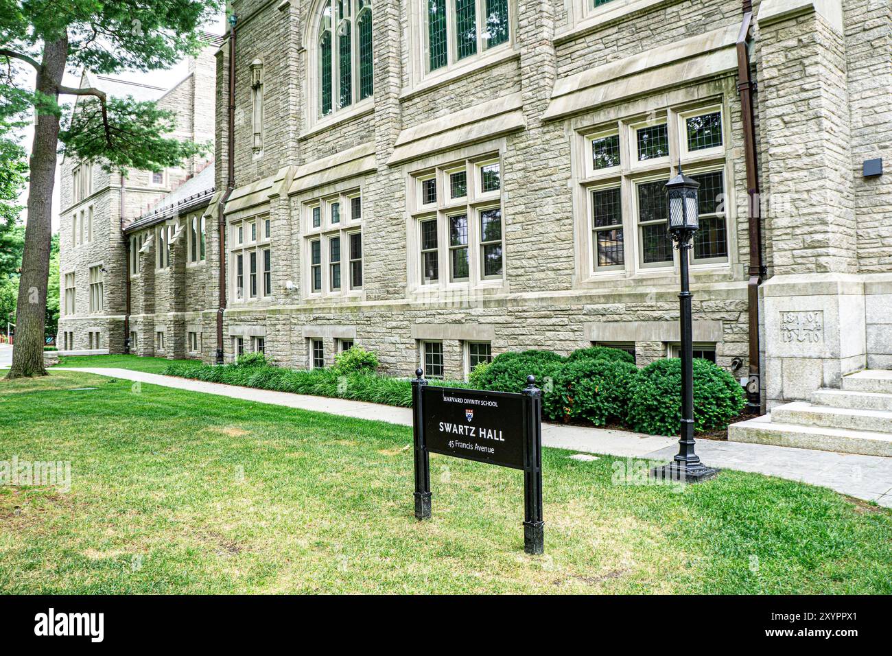 Swartz Hall, Harvard Divinity School, Gebäude außen, Harvard University, Cambridge, Massachusetts, USA Stockfoto