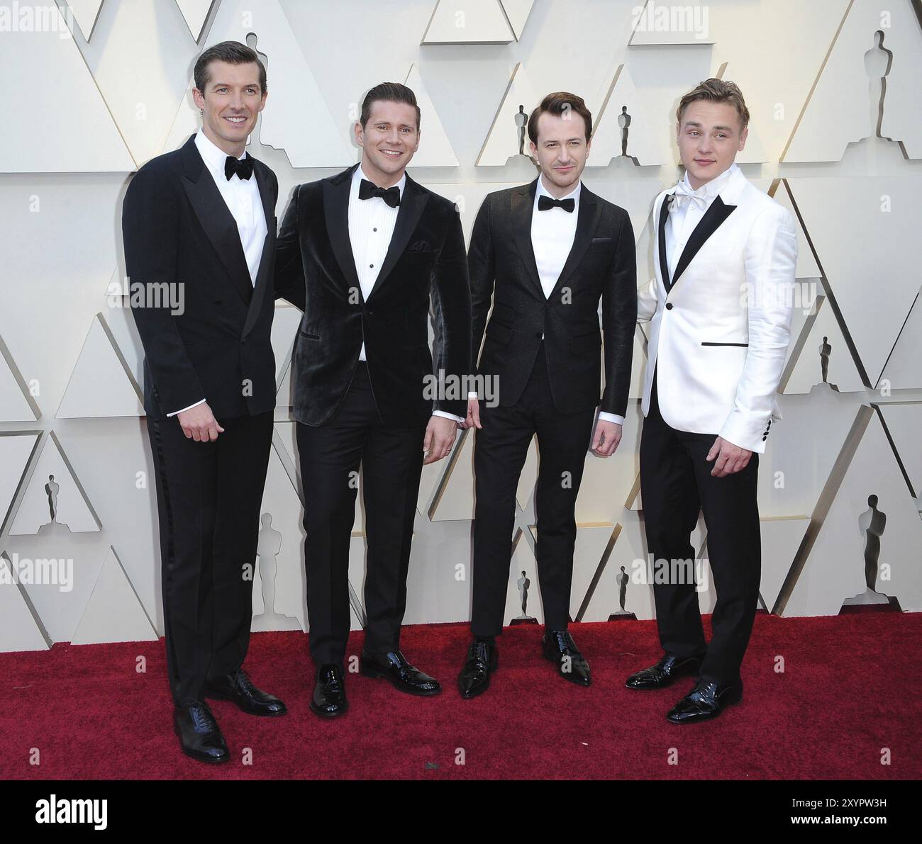 Gwilym Lee, Allen Leech, Joseph Mazzello und Ben Hardy auf der 91. jährlichen Academy Awards gehalten am Hollywood und Highland in Los Angeles, USA auf Feb. Stockfoto