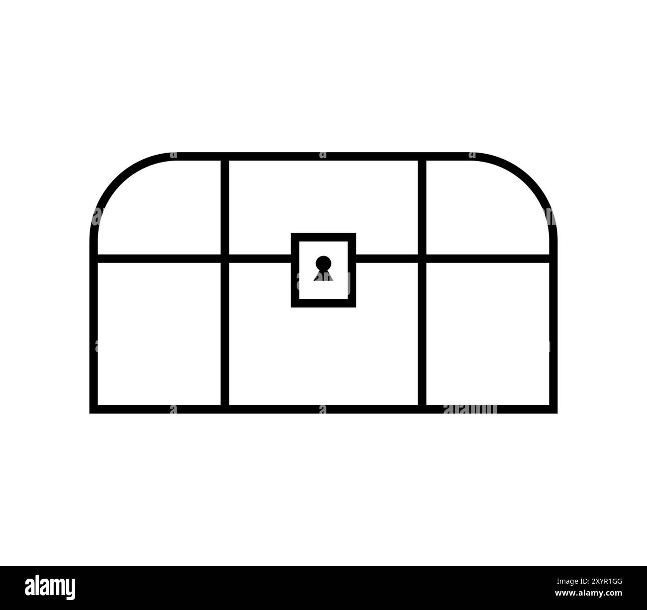 Schatzsymbol in Vektor auf weißem Hintergrund Stockfoto