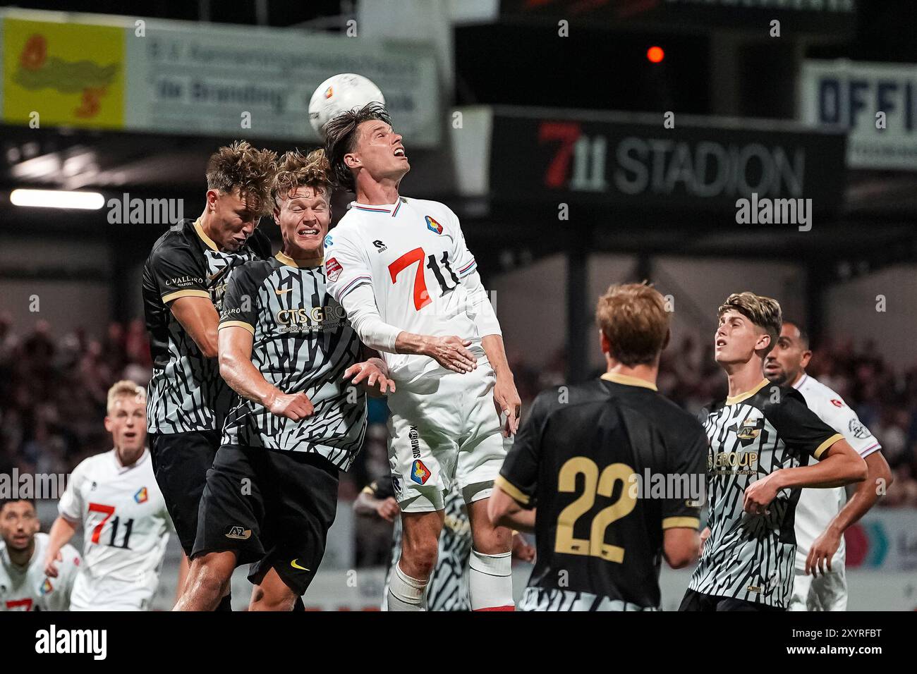 VELSEN - ZUID, NIEDERLANDE - AUGUST 30: Misha Engel von Jong AZ führt den Ball beim niederländischen Keuken Kampioen Divisie Spiel zwischen SC Telstar und Jong AZ im Stadion 711 am 30. August 2024 in Velsen - Zuid, Niederlande. (Foto: Jan Mulder/Orange Pictures) Stockfoto