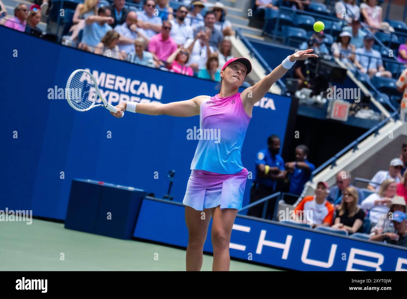 IgA Swiatek (POL) tritt in Runde 1 der US Open Tennis 2024 an. Stockfoto