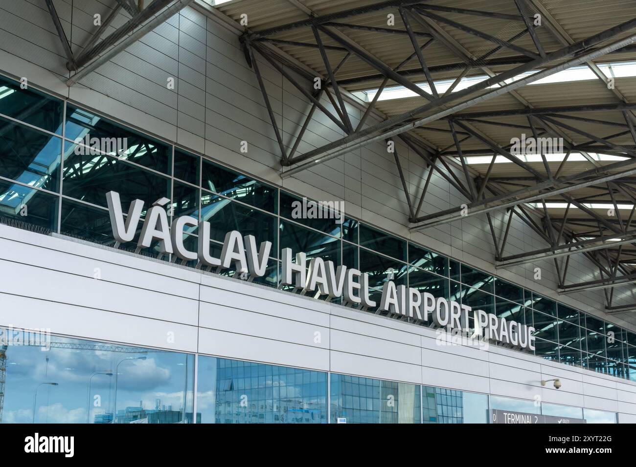 Flughafen Vaclav Havel in Prag, Tschechische Republik. Stockfoto