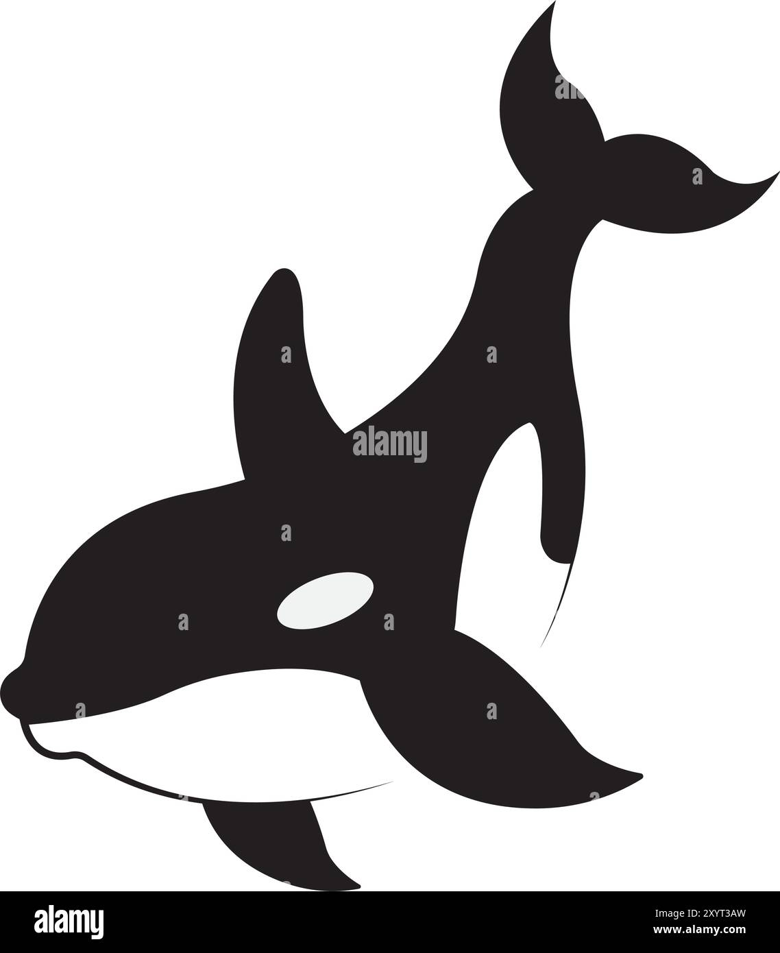 Orca Killer Whale Logo Icon Vektor Illustration Design Stock Vektor