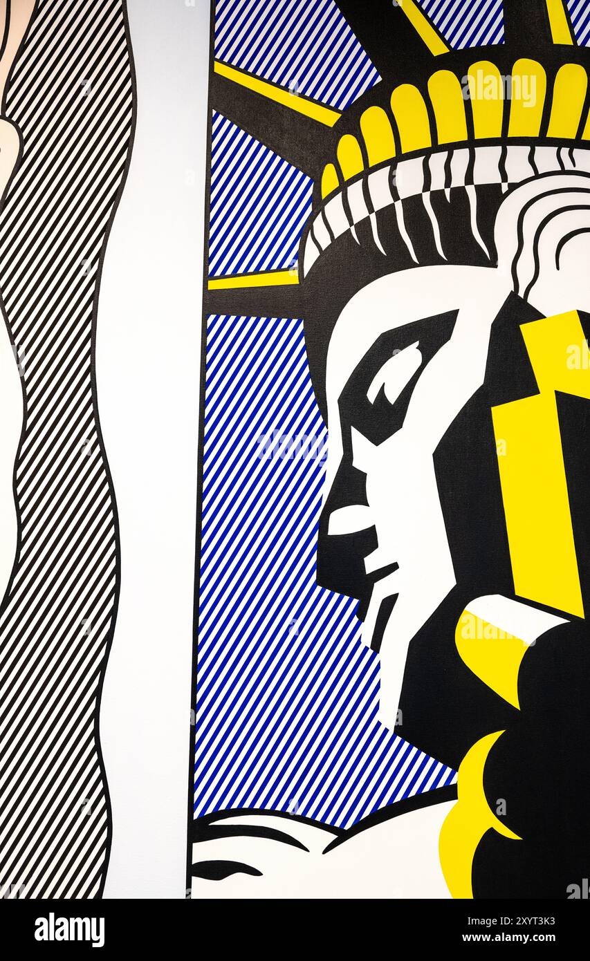 Gemälde von Roy Lichtenstein genannt Gemälde mit Freiheitsstatue gemalt 1983 Stockfoto