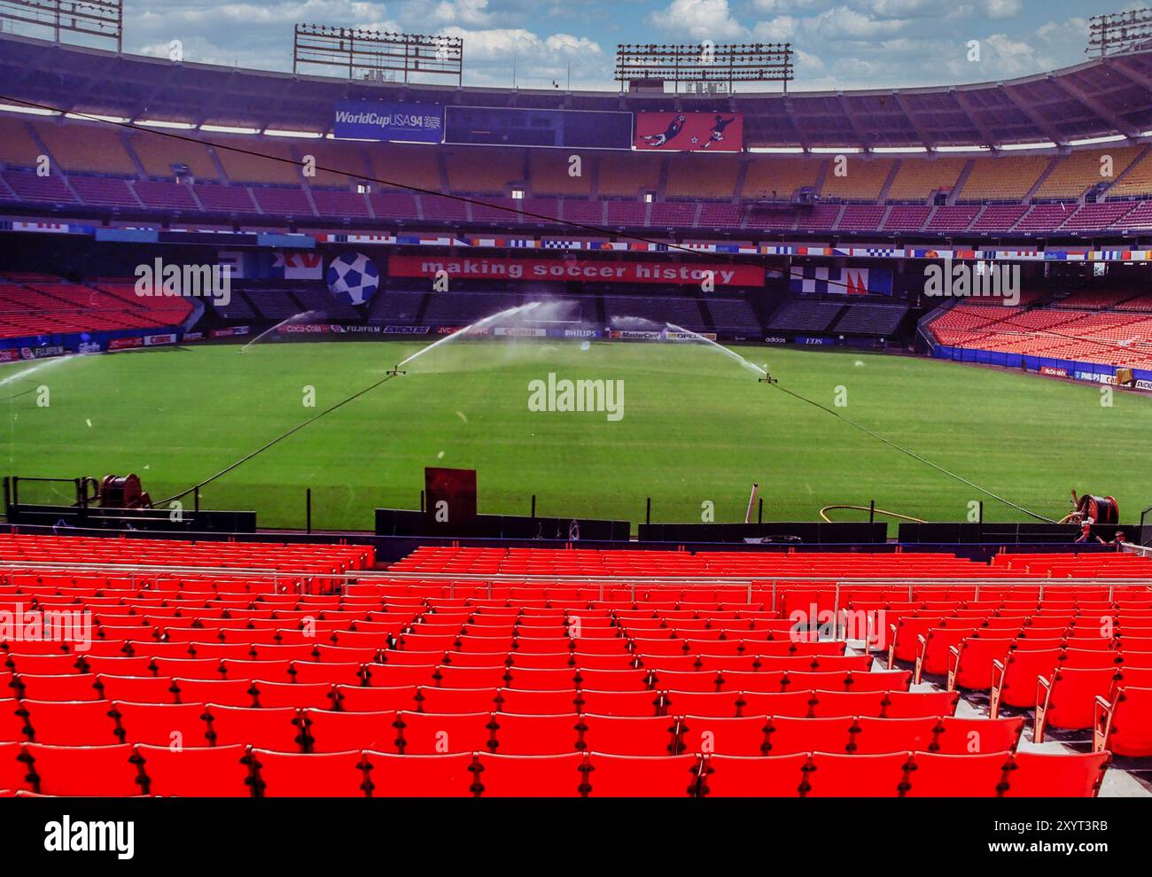 Das RFK-Stadion in Washington D.C. vor dem ersten WM-Spiel 1994, das dort am 19. Juni ausgetragen wird. Stockfoto