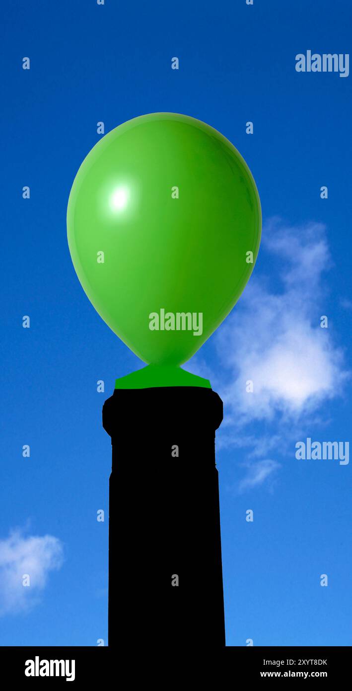 Kohlenstoffabscheidung, konzeptionelles Verbundbild. Stockfoto