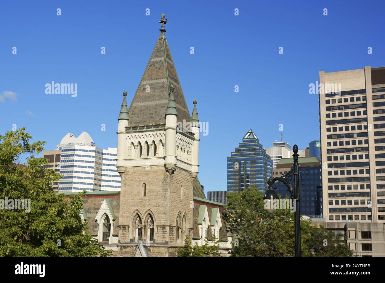 Montreal, Kanada, 28. Juli 2008: Morrice Hall in der Innenstadt von Montreal. Dieses Gebäude im gotischen Stil war ursprünglich das Presbiterian College of Montreal. Stockfoto