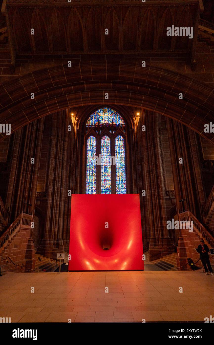 Anish Kapoor in der Kathedrale von Liverpool. Monadische Singularität Stockfoto