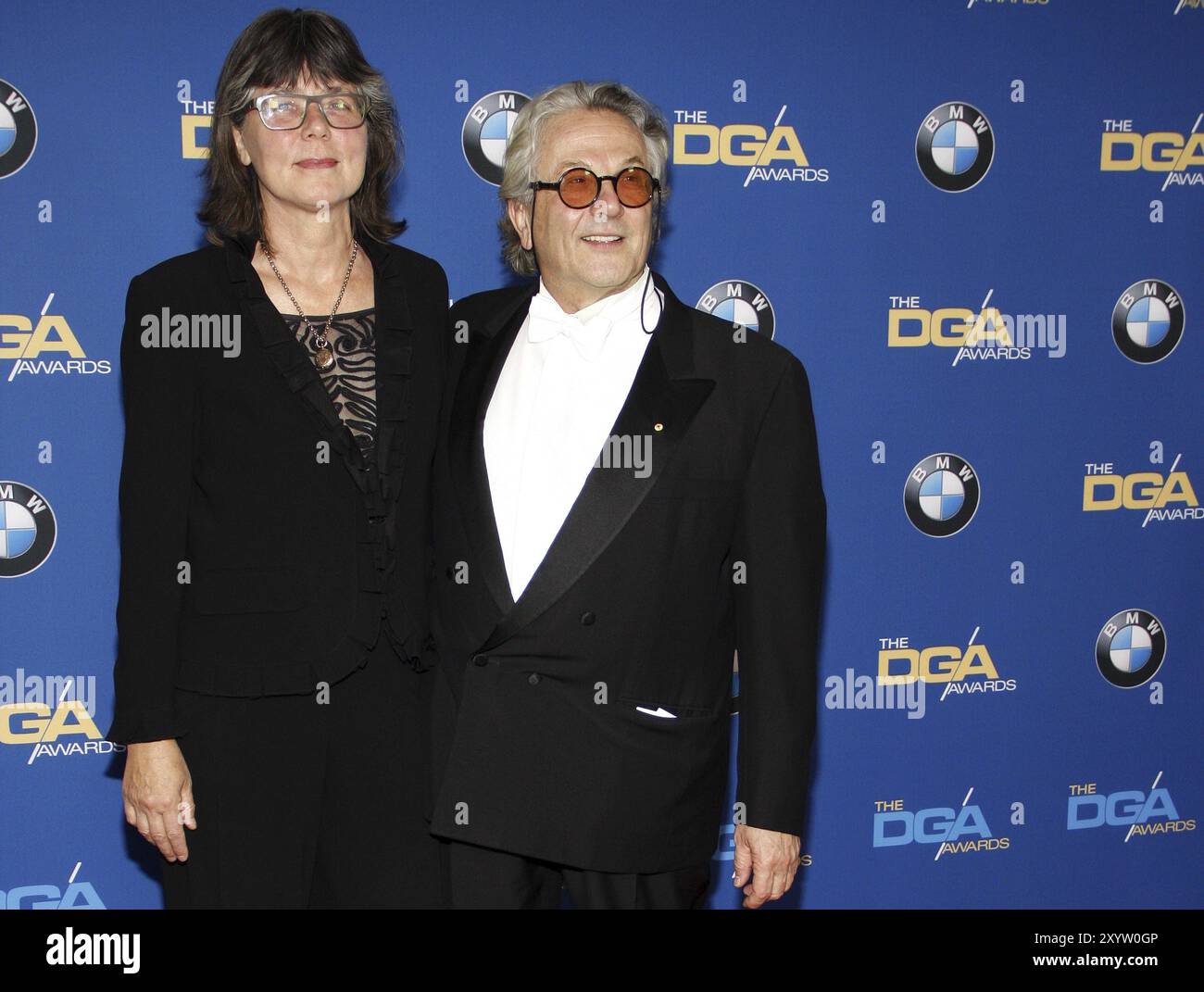 Margaret Sixel und George Miller beim 68. Annual Directors Guild of America Award, der am F am Hyatt Regency Century Plaza in Los Angeles, USA, verliehen wurde Stockfoto