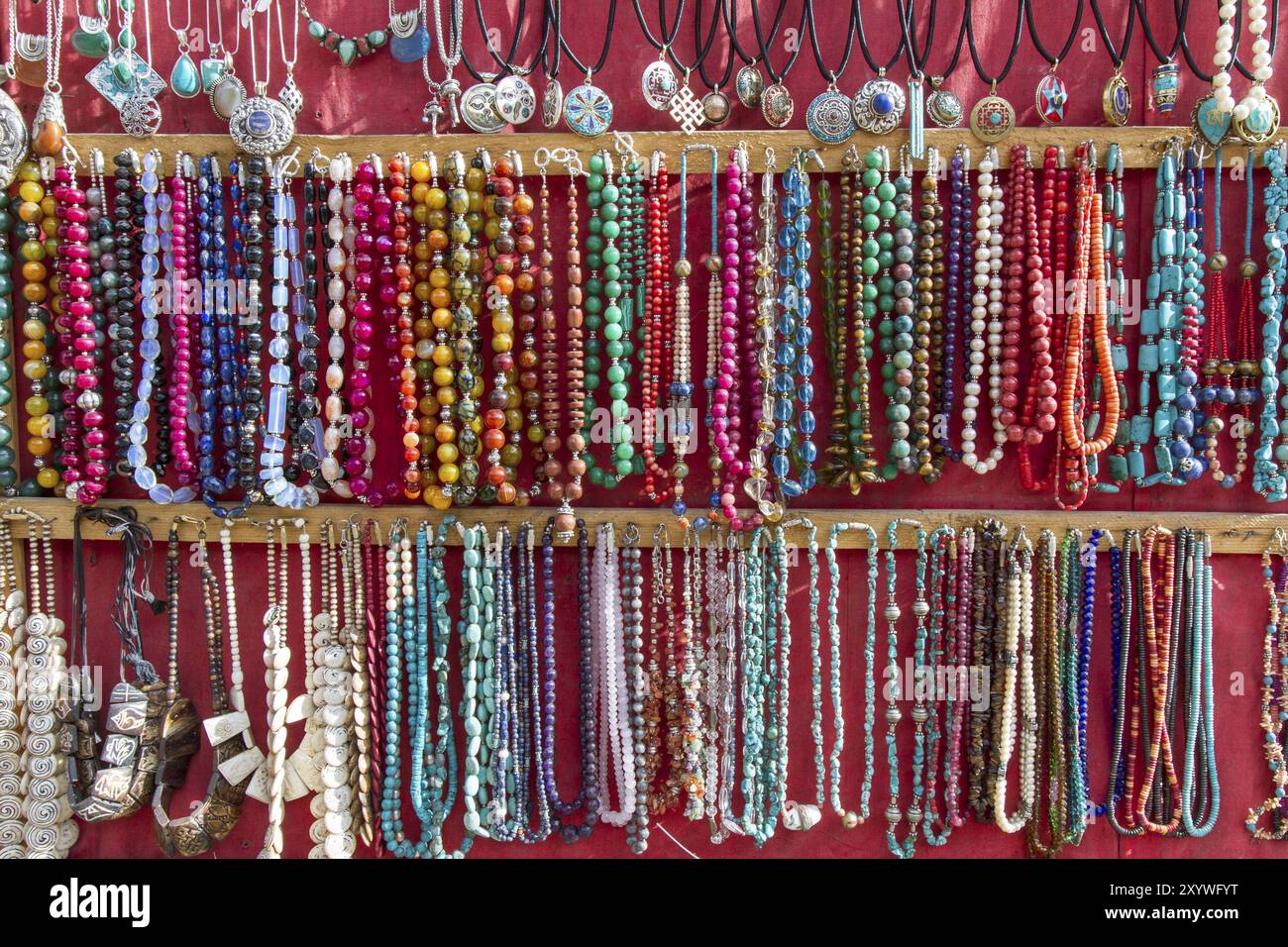 Modeschmuck in Indien, Ladakh Stockfoto