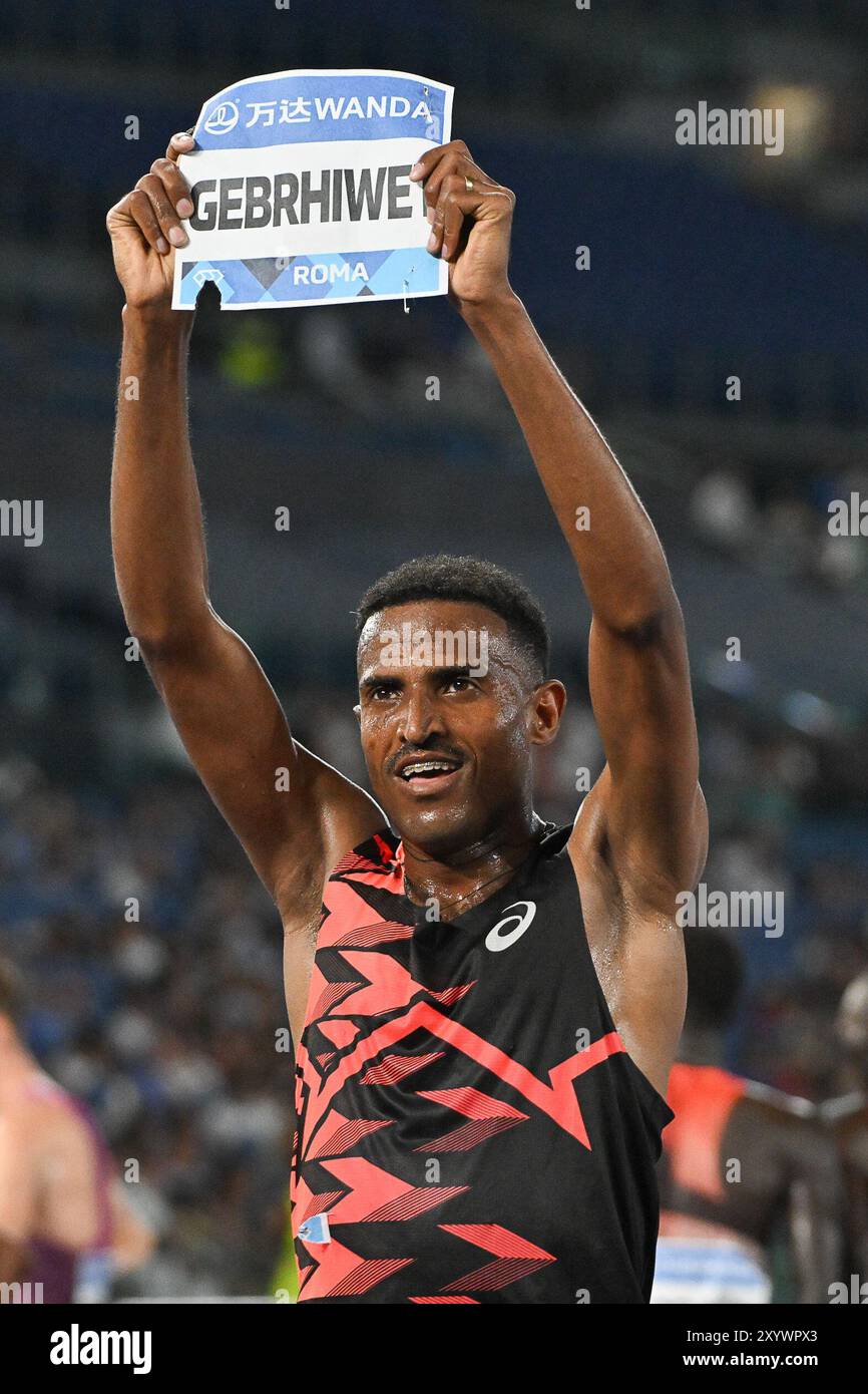 Stadio Olimpico, Rom, Italien. 30. August 2024. 2024 Rome Golden Gala Diamond League Athletics; GEBRHIWET, Hagos 5000m Men Credit: Action Plus Sports/Alamy Live News Stockfoto