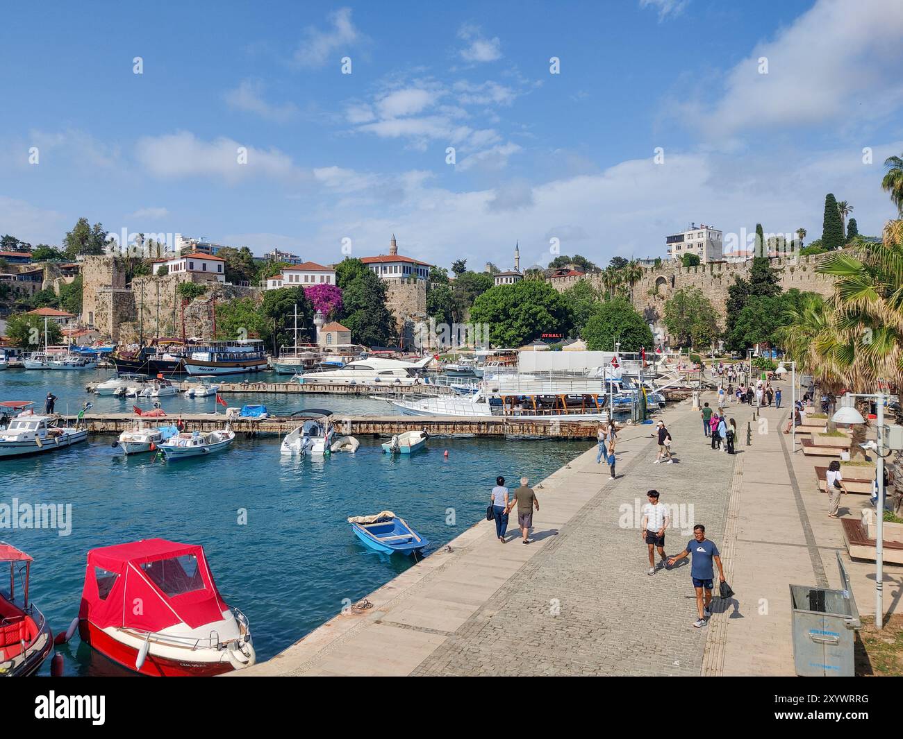 Antalya Stadt, Türkei, Türkiye, Hafen in der Altstadt von Kaleici Stockfoto