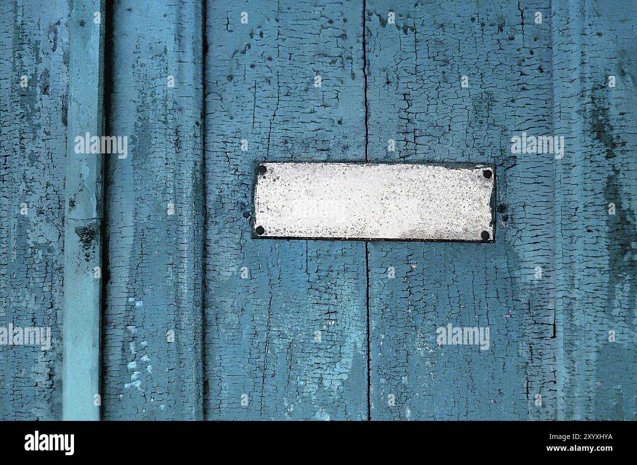 Textur einer alten Holztür mit einem Platz für einen Text Stockfoto