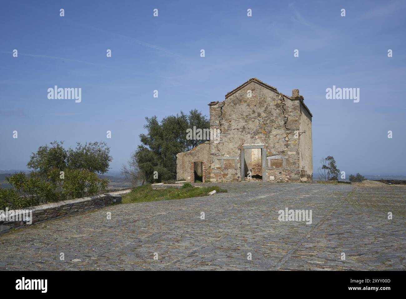 Monsaraz kleine wunderschöne Kapelle in Alentejo, Portugal, Europa Stockfoto