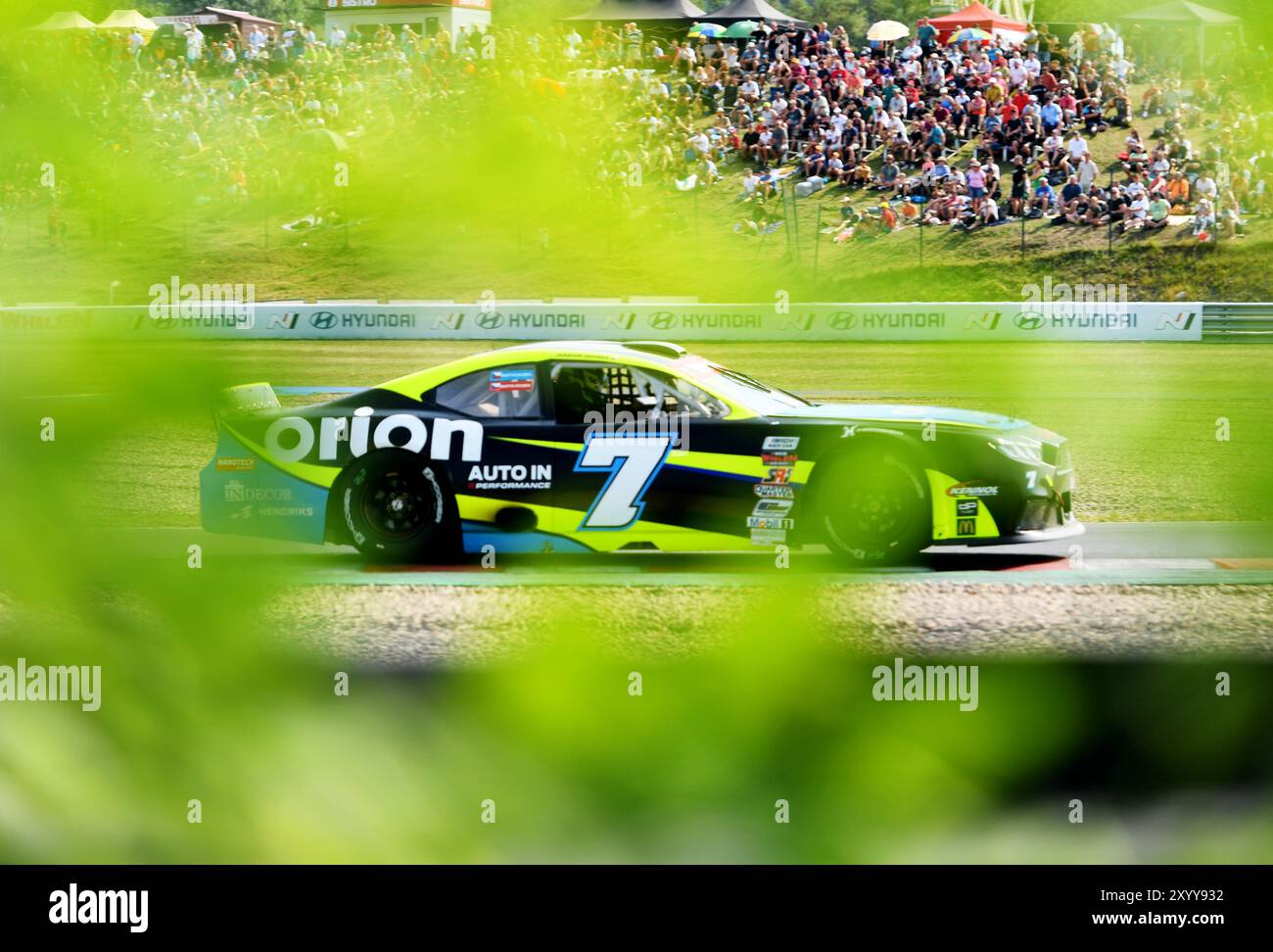 Most, Tschechische Republik. 31. August 2024. Martin Doubek (Tschechien) tritt am 31. August 2024 an einem Rennen der NASCAR Whelen Euro Series in Most, Tschechien, an. Quelle: Jan Stastny/CTK Photo/Alamy Live News Stockfoto