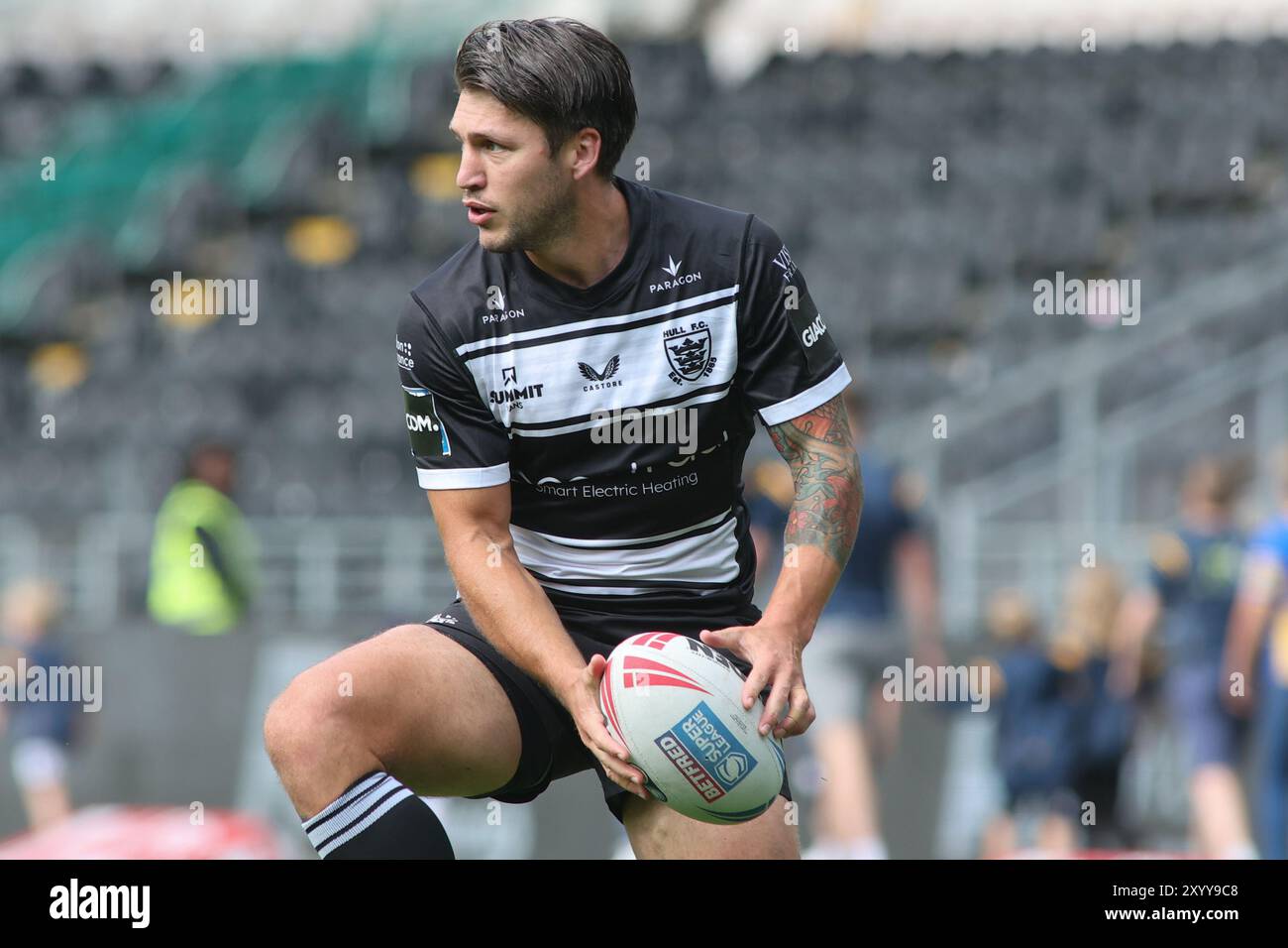 Rumpf, Großbritannien. 31. August 2024. Das MKM Stadium, West Park, Hull, Humberside, East Yorkshire, 31. August 2024. Betfred Super League Hull FC gegen Castleford Tigers Tom Briscoe von Hull FC Credit: Touchlinepics/Alamy Live News Stockfoto