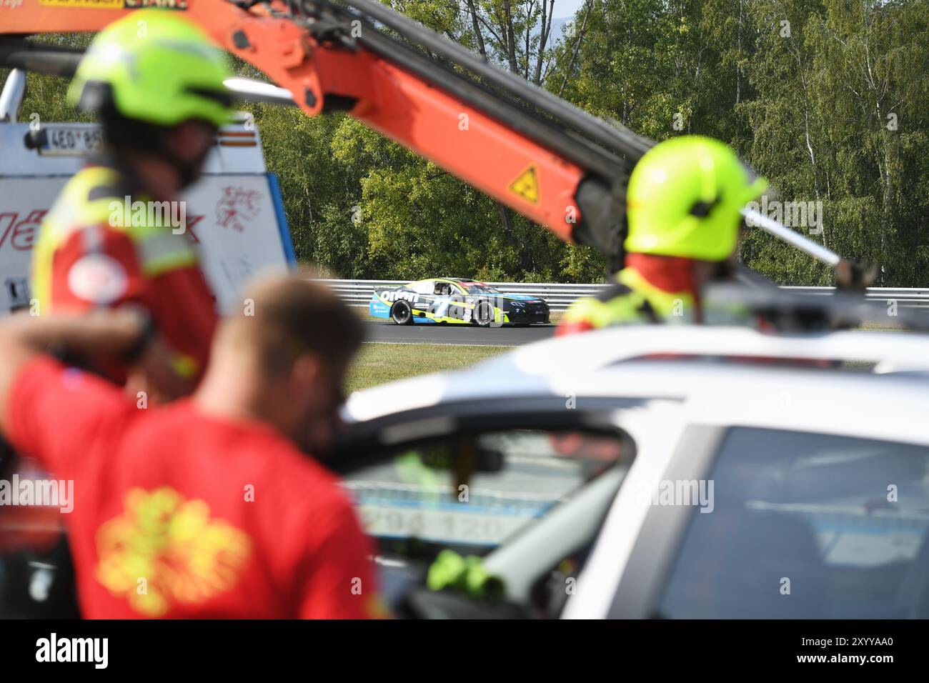 Most, Tschechische Republik. 31. August 2024. Martin Doubek (Tschechien) tritt am 31. August 2024 an einem Rennen der NASCAR Whelen Euro Series in Most, Tschechien, an. Quelle: Jan Stastny/CTK Photo/Alamy Live News Stockfoto