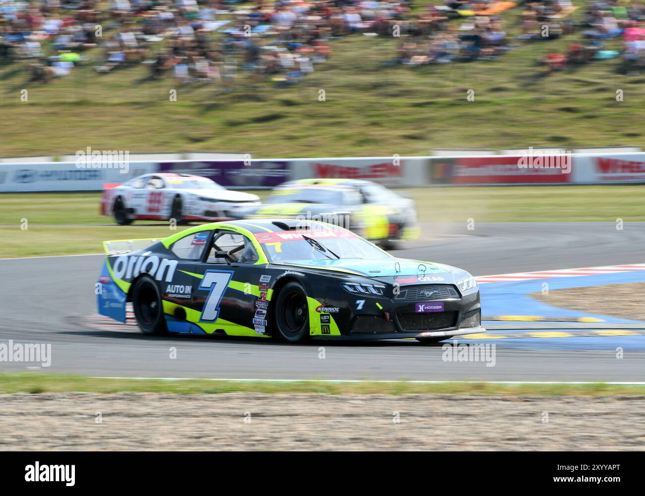 Most, Tschechische Republik. 31. August 2024. Martin Doubek (Tschechien) tritt am 31. August 2024 an einem Rennen der NASCAR Whelen Euro Series in Most, Tschechien, an. Quelle: Jan Stastny/CTK Photo/Alamy Live News Stockfoto