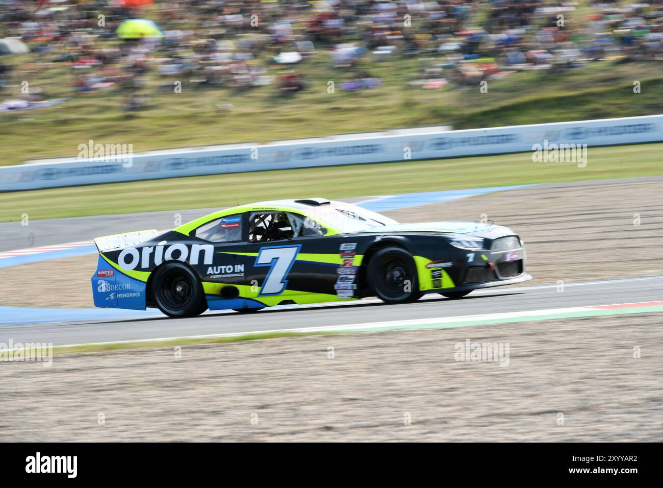 Most, Tschechische Republik. 31. August 2024. Martin Doubek (Tschechien) tritt am 31. August 2024 an einem Rennen der NASCAR Whelen Euro Series in Most, Tschechien, an. Quelle: Jan Stastny/CTK Photo/Alamy Live News Stockfoto
