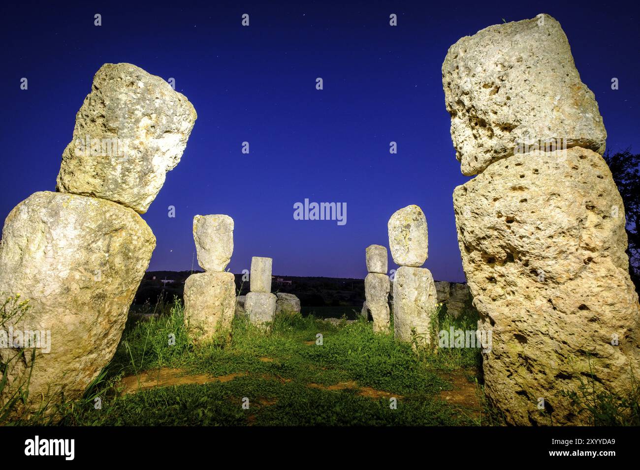 Son Corro, sitio arqueologico, santuario, ubicado en el municipio de Costitx, fechado en el periodo post-alayotico, s.. V-II A.c, Costix, Mallorca, isla Stockfoto