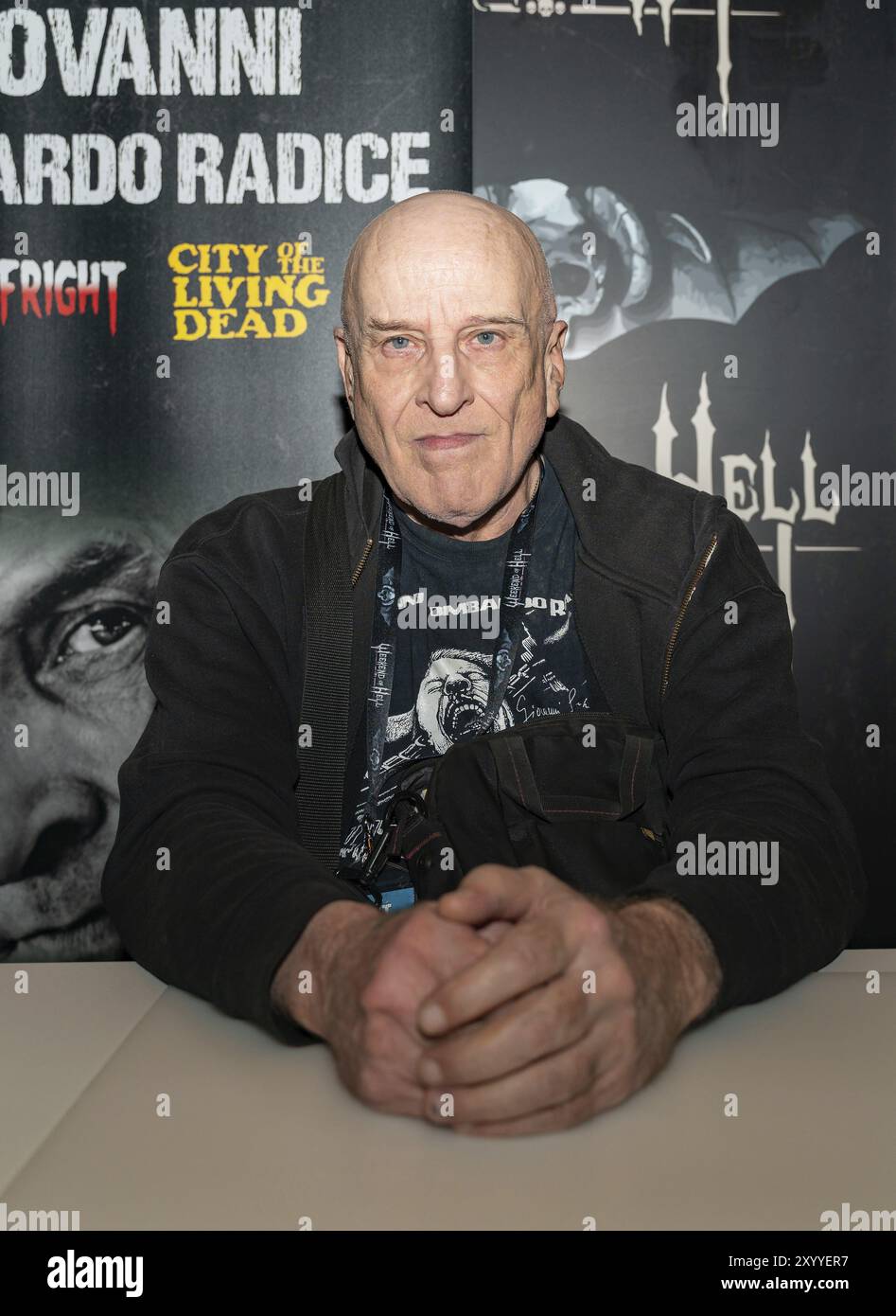 Düsseldorf-NEUSS, 2. November 2019: Giovanni Lombardo Radice (*1954, italienischer Schauspieler alias John Morghen, Cannibal Apocalypse, Stadt der Lebenden Stockfoto