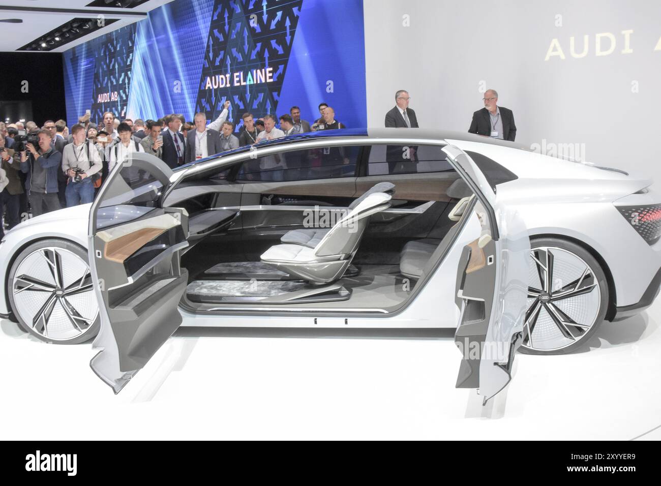 Frankfurt, Deutschland. September 2017. Audi Aicon, luxuriöses Konzeptfahrzeug, Audi Pressekonferenz auf der 65. IAA International Motor Show in Frankfurt/Mai Stockfoto