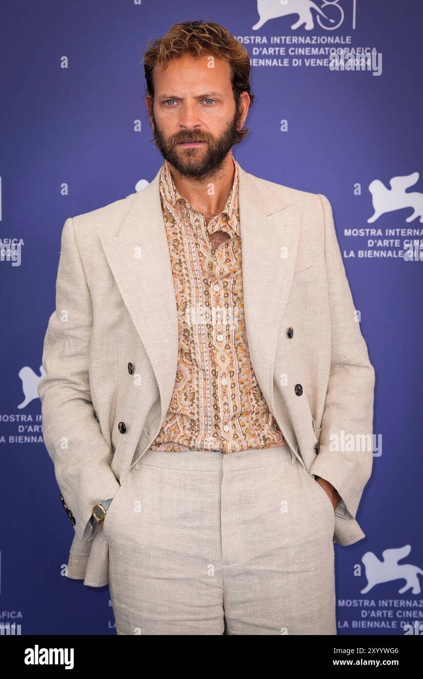 Venedig Lido, Italien. 31. August 2024. Alessandro Borghi nimmt am 81 31. August 2024 im Palazzo del Casino in Venedig Teil. (Foto: Daniele Cifala/NurPhoto) Credit: NurPhoto SRL/Alamy Live News Stockfoto