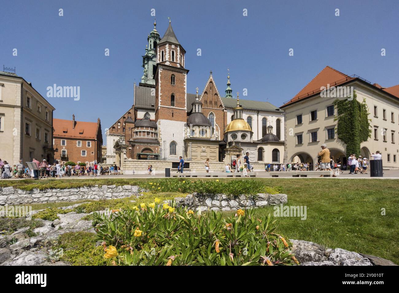 Catedral de Wawel, santuario nacional polaco, Krakau, Polonien, Osteuropa Stockfoto