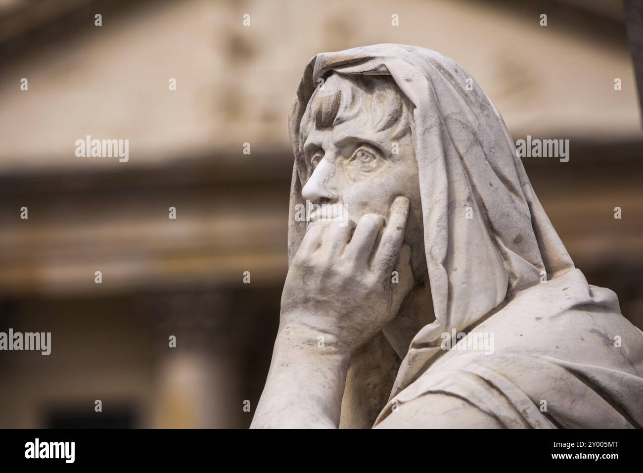 Nahaufnahme einer Denkerstatue Stockfoto