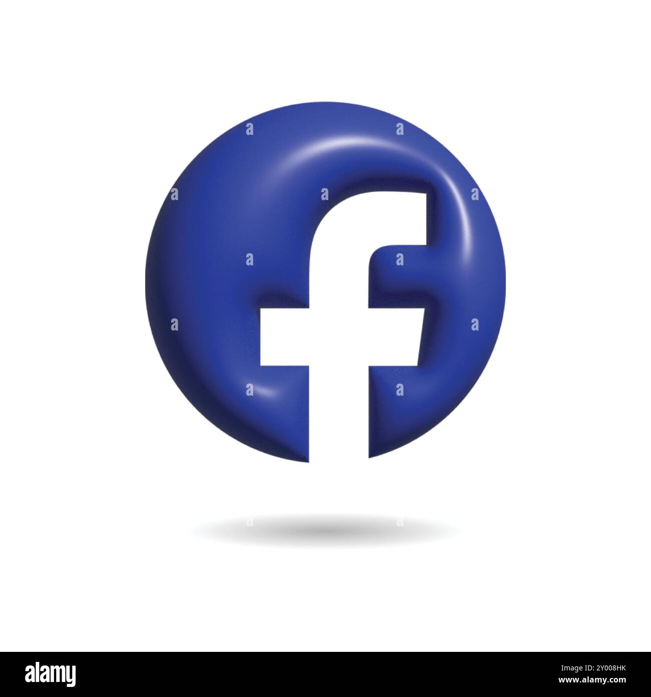 Facebook 3D-Symbol Stock Vektor