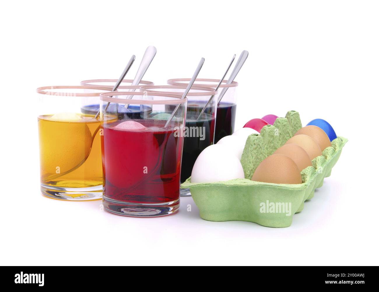 Ostereier färben, ostereier Farbe 17 Stockfoto