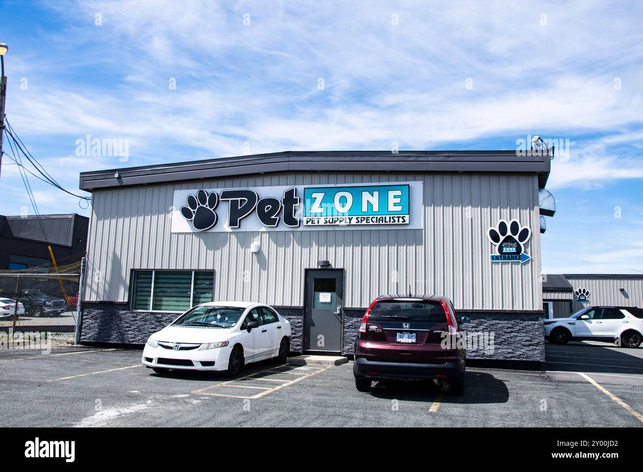 Schild für die PET Zone auf der O'Leary Avenue in St. John's, Neufundland & Labrador, Kanada Stockfoto