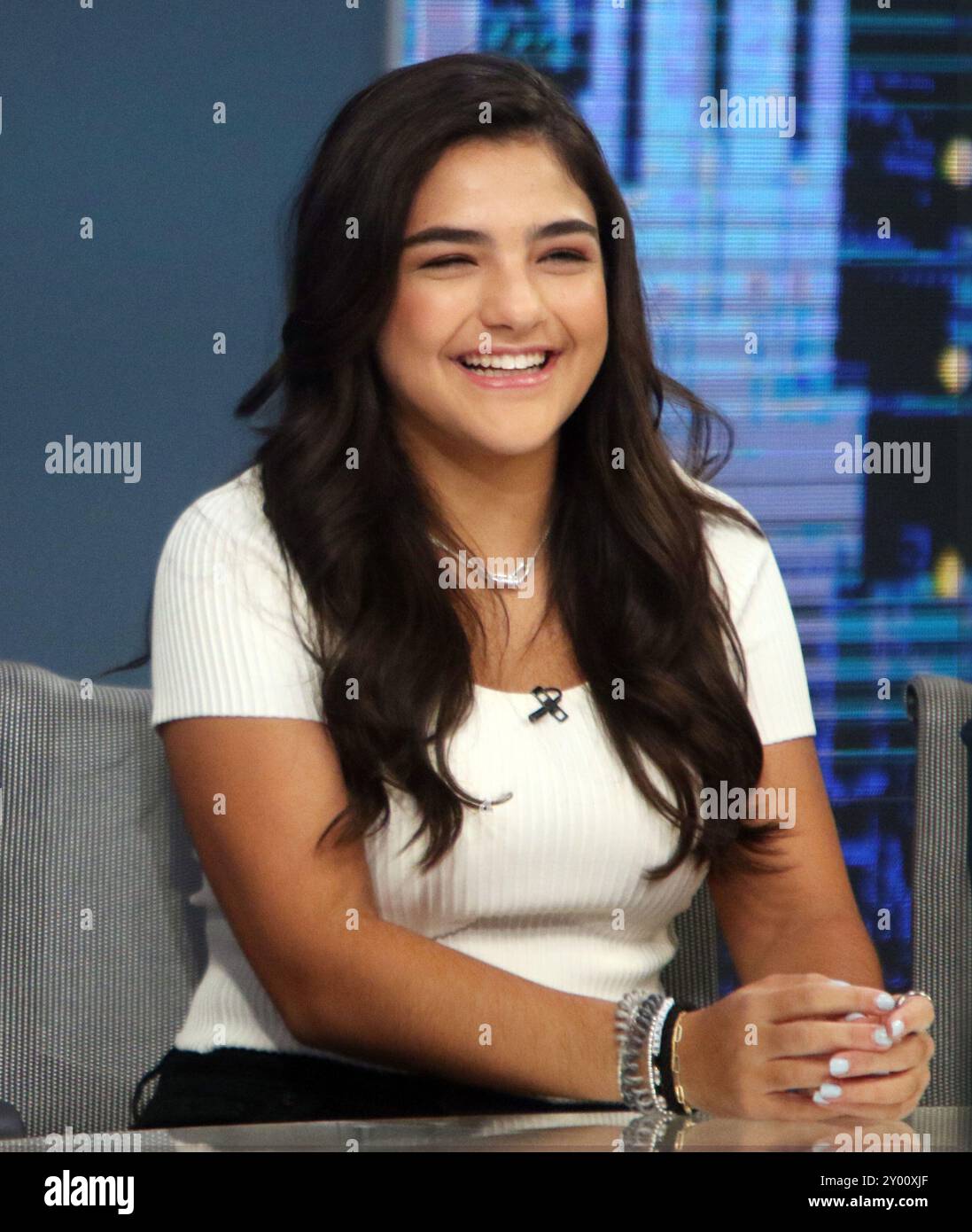 August 30 2024 Dylan Schefter in Good Morning America, um über das NFL Fantasy Football Fever in New York zu sprechen. August 30, 2024 RW/Mediapunch Stockfoto