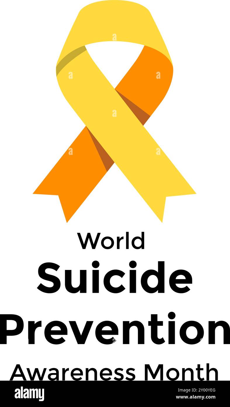 Prävention,Monat,global,Unterstützung,Ereignis,Krankheit,Selbstmord,psychische Gesundheit,Tod,Kampf,Traurigkeit,lila,Bewusstsein,Person,Kampagne,mental,Band,Nachricht,Depr Stock Vektor