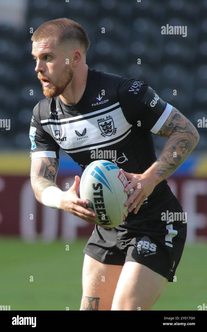 Rumpf, Großbritannien. 31. August 2024. Das MKM Stadium, West Park, Hull, Humberside, East Yorkshire, 31. August 2024. Betfred Super League Hull FC gegen Castleford Tigers Morgan Smith of Hull FC Credit: Touchlinepics/Alamy Live News Stockfoto