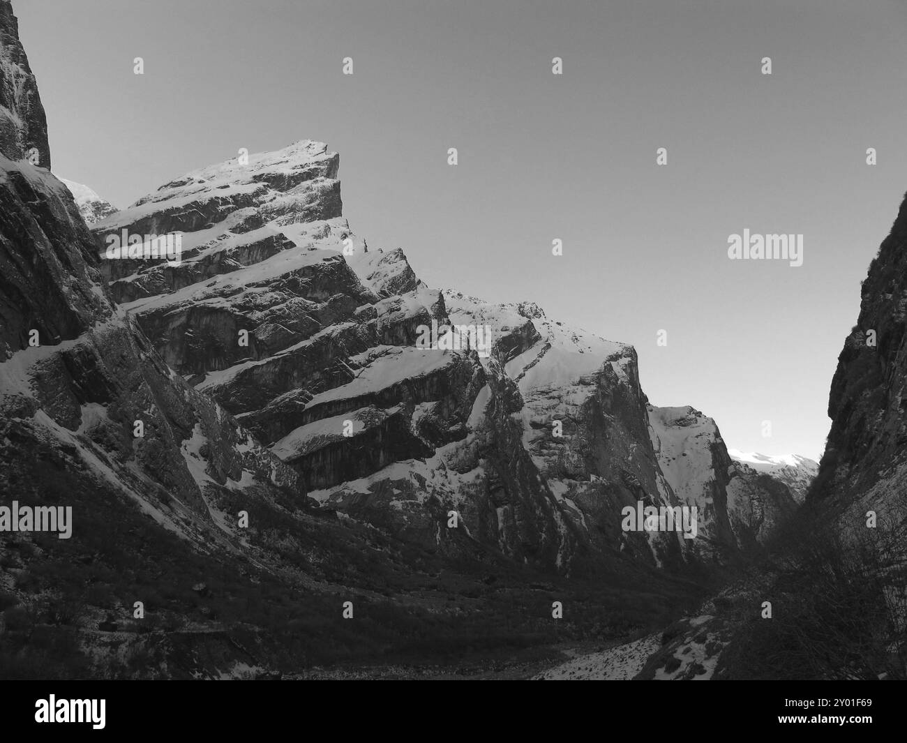 Landschaft Auf Dem Weg Zum Annapurna Base Camp Stockfoto