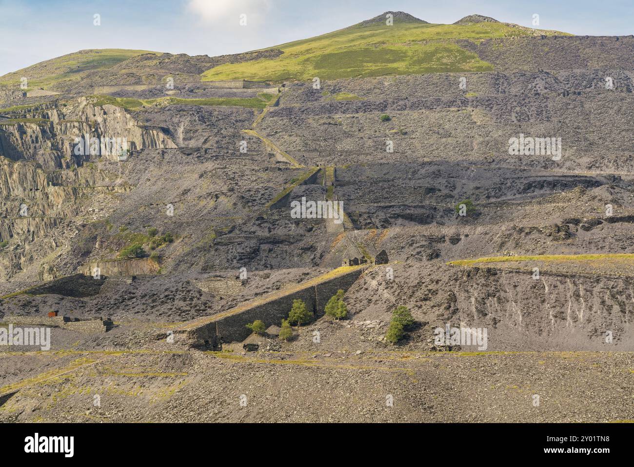 Die stillgelegte Dinorwic Steinbruch in der Nähe von Llanberis, Gwynedd, Wales, Großbritannien Stockfoto