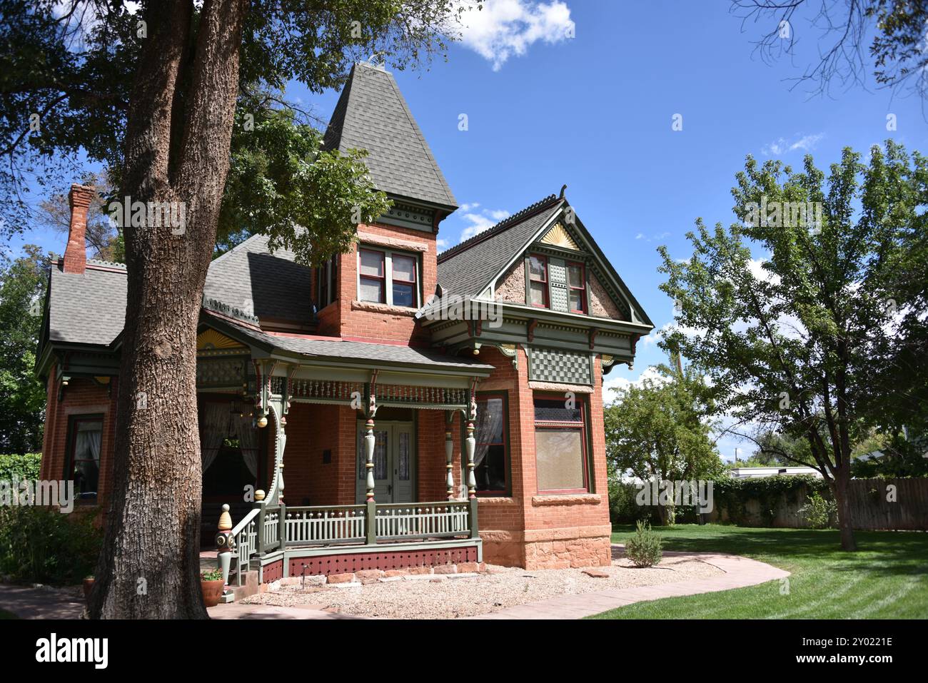 Kanab, Utah. U.S.A.8/12/2024. Das Kanab Heritage House Museum, auch bekannt als das Juwel von Kanab, erweckt die reichen Bräuche zum Leben. Stockfoto